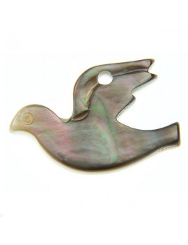 Nacre grise colombe Les pendentifs en nacre- 1