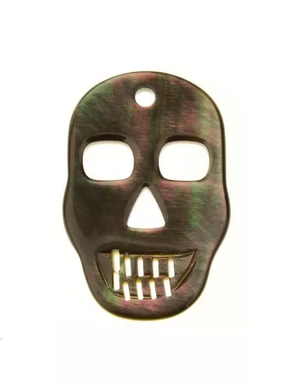 Nacre noire tête de mort  Les pendentifs en nacre- 1