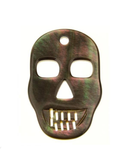 Nacre noire tête de mort  Les pendentifs en nacre- 1