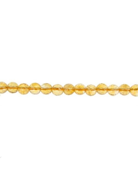 Citrine ronde facettes 6mm  Facettes moins de 8mm - 1