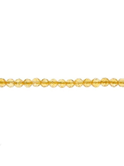 Citrine ronde facettes 5mm  Facettes moins de 8mm - 1