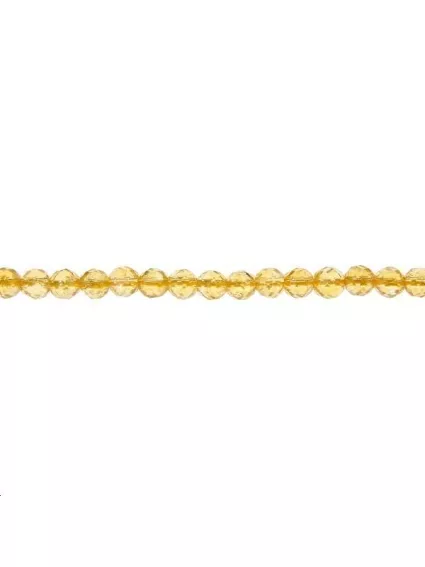 Citrine ronde facettes 5mm  Facettes moins de 8mm - 1
