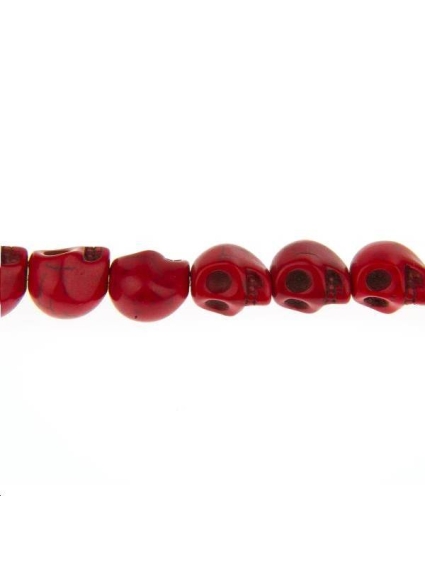 Howlite teintée tête de mort 9x12mm  Etoiles têtes de morts coeurs et autres formes- 1