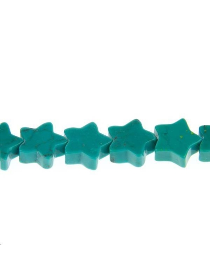 Turquoise naturelle étoile 8mm  Etoiles têtes de morts coeurs et autres formes- 1