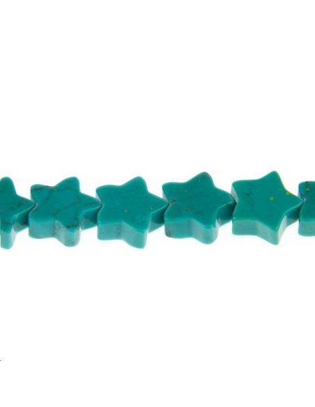 Turquoise naturelle étoile 8mm  Etoiles têtes de morts coeurs et autres formes- 1