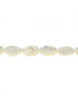 Nacre ovale facettes 8x1mm Les rangs de perles en nacre- 1