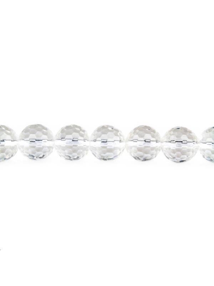 Cristal de roche rond facettes 12mm  Facettes de plus de 8mm - 1