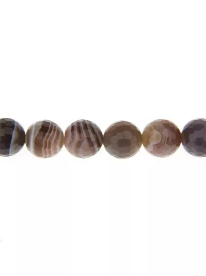 Agate du Botswana facettes 10mm  Rondes facettes 8mm et plus en lot- 1