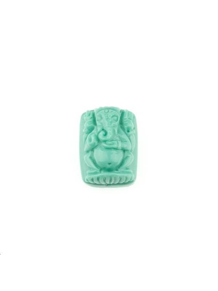 Ganesh bambou corail 9x12mm  Etoiles têtes de morts coeurs et autres formes- 1