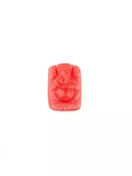Ganesh bambou corail 9x12mm  Etoiles têtes de morts coeurs et autres formes- 1