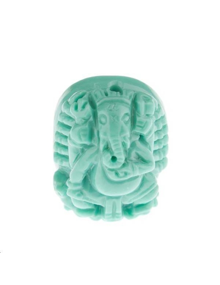 Ganesh bambou corail 15x12mm  Etoiles têtes de morts coeurs et autres formes- 1