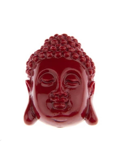 Bouddha serein bambou corail 20x27mm  Etoiles têtes de morts coeurs et autres formes- 1