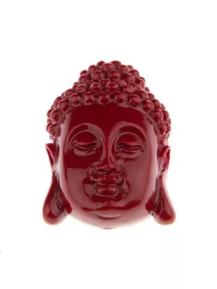 Bouddha serein bambou corail 20x27mm  Etoiles têtes de morts coeurs et autres formes- 1