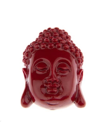 Bouddha serein bambou corail 20x27mm  Etoiles têtes de morts coeurs et autres formes- 1