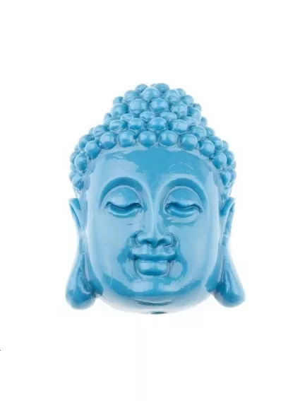 Bouddha serein bambou corail 20x27mm  Etoiles têtes de morts coeurs et autres formes- 1