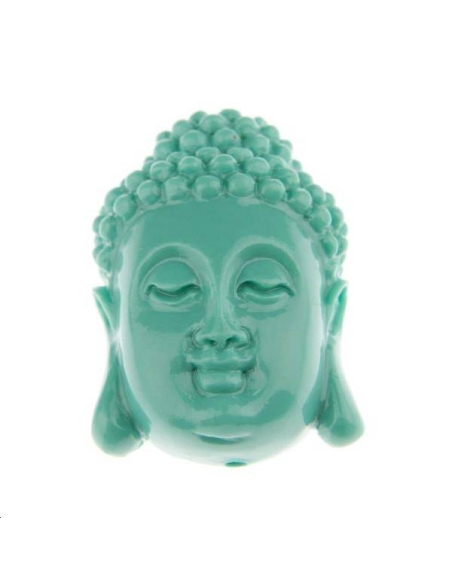 Bouddha serein bambou corail 20x27mm  Etoiles têtes de morts coeurs et autres formes- 1