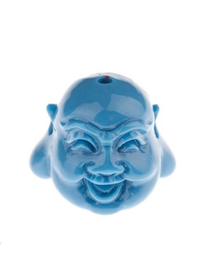 Bouddha rieur bambou corail 15x16mm  Etoiles têtes de morts coeurs et autres formes- 1