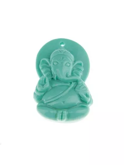 Ganesh bambou corail pendentif 16x25mm  Les pendentifs en pierre Fine- 1