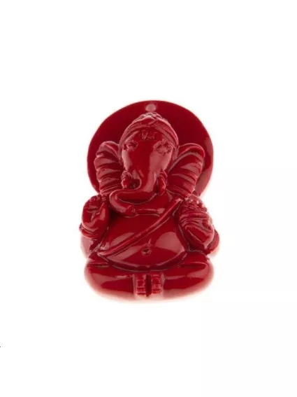 Ganesh bambou corail pendentif 16x25mm  Les pendentifs en pierre Fine- 1