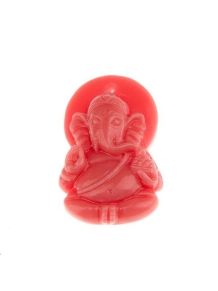 Ganesh bambou corail pendentif 16x25mm  Les pendentifs en pierre Fine- 1