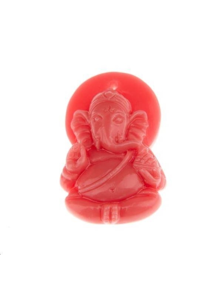Ganesh bambou corail pendentif 16x25mm  Les pendentifs en pierre Fine- 1