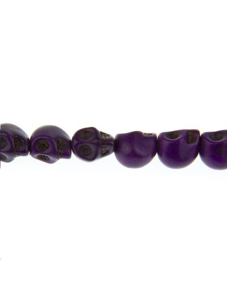 Howlite teintée tête de mort 10mm  Etoiles têtes de morts coeurs et autres formes- 1