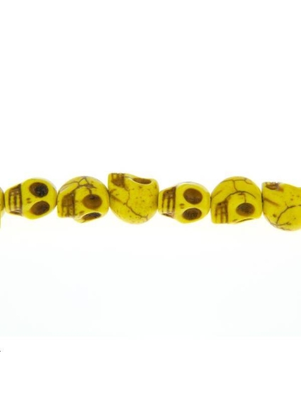 Howlite teintée tête de mort 10mm  Etoiles têtes de morts coeurs et autres formes- 1