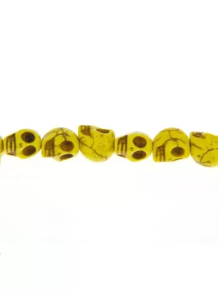 Howlite teintée tête de mort 10mm  Etoiles têtes de morts coeurs et autres formes- 1