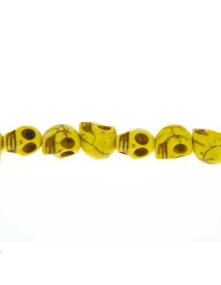 Howlite teintée tête de mort 10mm  Etoiles têtes de morts coeurs et autres formes- 1