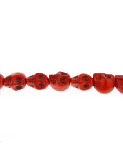 Howlite teintée tête de mort 10mm  Etoiles têtes de morts coeurs et autres formes- 1
