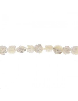 Nacre fleur 8mm Les rangs de perles en nacre- 1