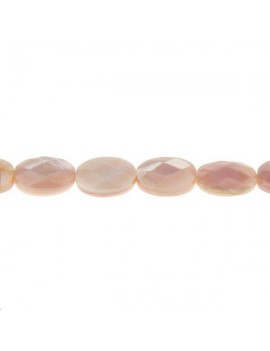 Nacre ovale facettes 8x12mm Les rangs de perles en nacre- 1