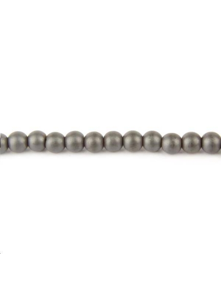 Hématite ronde 6mm  Perles rondes 6-7mm - 1