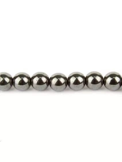 Hématite ronde 10mm  Perles rondes 10-11mm - 1