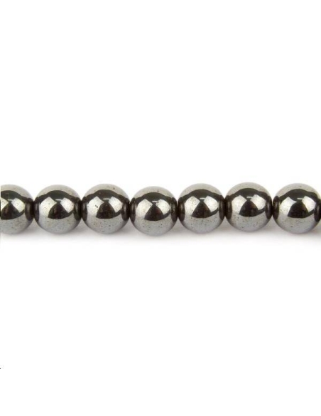 Hématite ronde 10mm  Perles rondes 10-11mm - 1