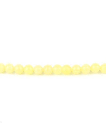 Jade rond 3mm citron  Perles rondes 4-5mm - 1