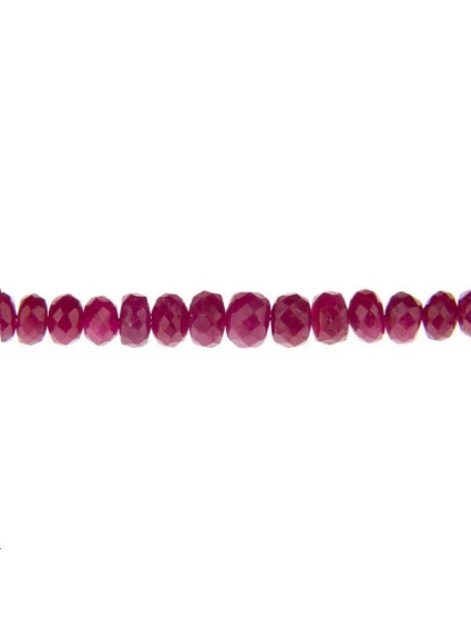 Rubis rondelle facettes 2-4mm  Facettes moins de 8mm - 1