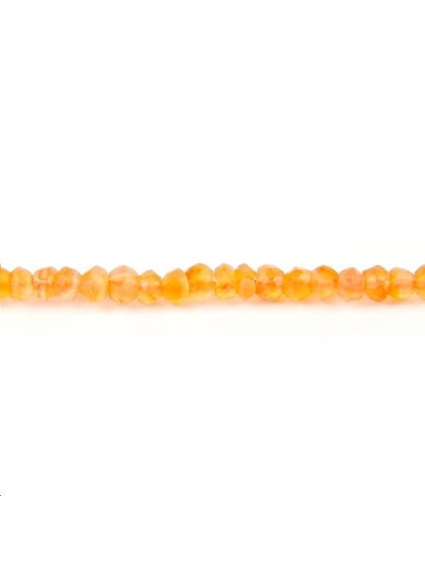 Cornaline rondelle facettes 2.5-3mm  Facettes moins de 8mm - 1