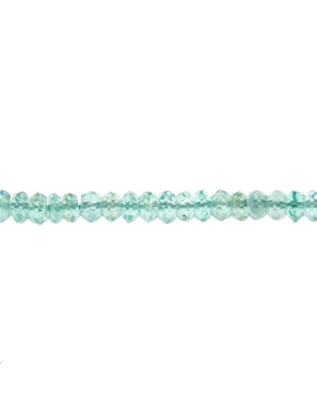 Apatite rondelle facettes 3mm  Facettes moins de 8mm - 1 Apatite rondelle facettes 3mm  Facettes moins de 8mm - 1