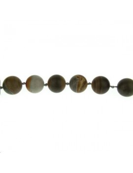Jaspe landscape 15-16mm Perles rondes 16-17mm - 1