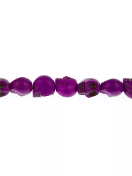 Howlite teintée tête de mort 10mm  Les lots d'Etoiles coeurs et autres sujets- 1