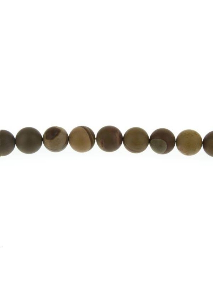Jaspe landscape 7-8mm  Perles rondes 8-9mm - 1