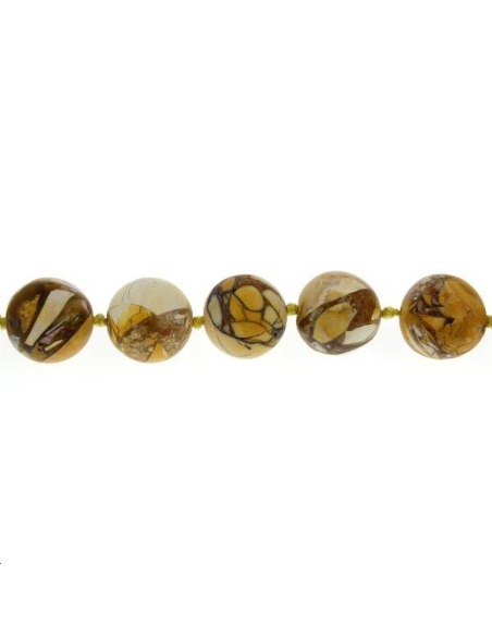 Mookaïte bréchique 14-15mm  Perles rondes 14-15mm - 1 Mookaïte bréchique 14-15mm  Perles rondes 14-15mm - 1