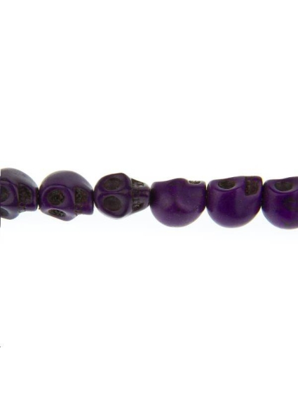 Howlite teintée tête de mort 10mm  Les lots d'Etoiles coeurs et autres sujets- 1