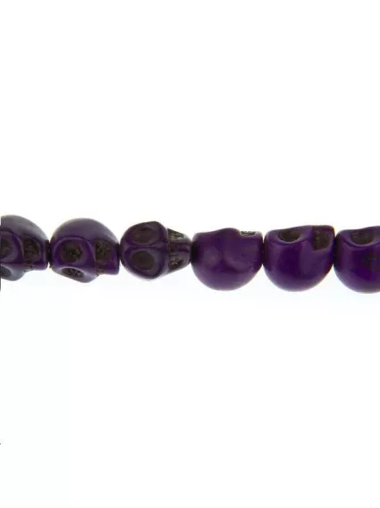 Howlite teintée tête de mort 10mm  Les lots d'Etoiles coeurs et autres sujets- 1