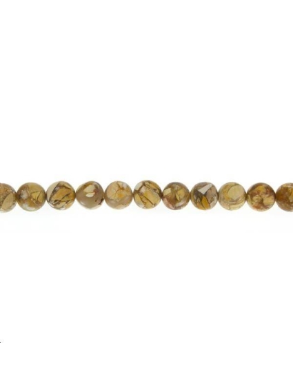 Mookaïte bréchique 7-8mm  Perles rondes 8-9mm - 1