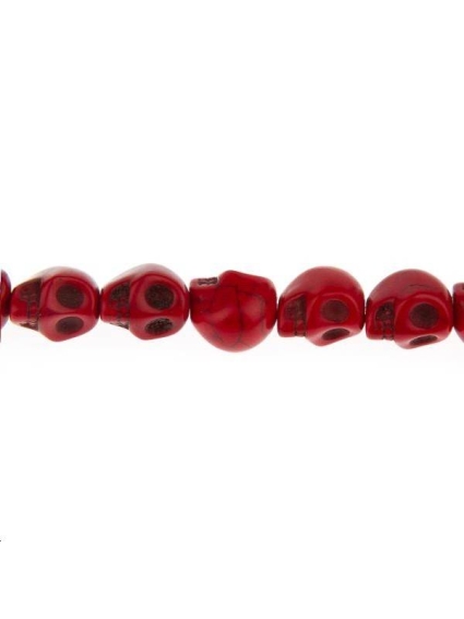 Howlite teintée tête de mort 10mm  Les lots d'Etoiles coeurs et autres sujets- 1