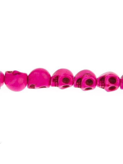 Howlite teintée tête de mort 10mm  Les lots d'Etoiles coeurs et autres sujets- 1