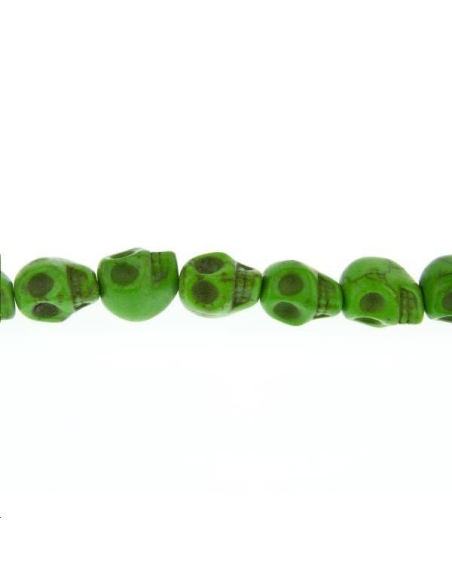 Howlite teintée tête de mort 10mm  Les lots d'Etoiles coeurs et autres sujets- 1