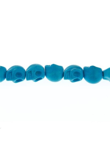 Howlite teintée tête de mort 10mm  Les lots d'Etoiles coeurs et autres sujets- 1